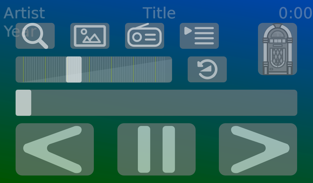 Bedienelemente für die Musikwiedergabe