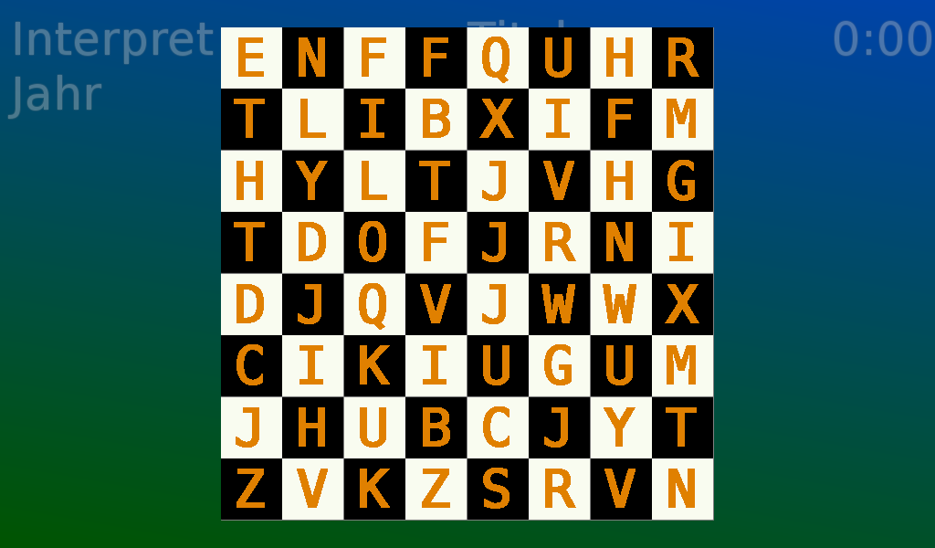 Chessboard with letters